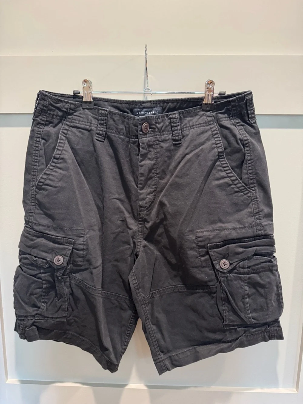 Aeropostale Men's Cargo Shorts with Button Flap Pockets